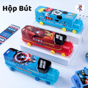 Hộp Bút Tàu Hỏa Siêu Anh Hùng / Robot Biến Hình / Công Chúa / Máy Bay - Kích Thước Lớn Gọt Bút Chì