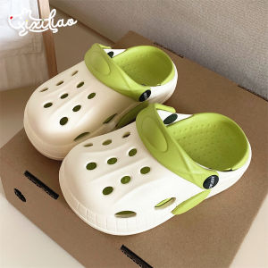 Childrens Fun Big Eyes Sandals Outdoor Hole Hole Shoes Summer Beach Slippers Thin Strip Boys Girls Cotton Slippers EVA Material