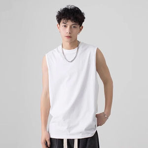OUMULONG | American Texture Sleeveless T-Shirt Comfortable Breathable Sport Vest