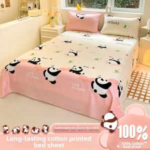 MINGSHA | Cute Cartoon Panda 100% Cotton Bedsheet