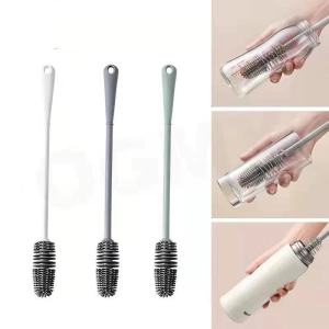 multifunctional TPR Cleaning Bottle Brush Long Handle 360 Silicone Deep Cleaning Household Brus