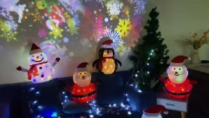【Merry Christmas Fast Delivery】LED Christmas Stage Projection Lights Waterproof 360 Rotatable Xmas Projection Light Holiday Party Decor Landscape Projector Lamp Decorative Lighting DIY Christmas Tree