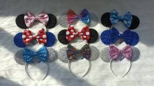 Disney | Disney Mouse Ears Headbands Women Festival Party Hair Accessories DIY Colorful Sequins 5"Bow Headbands for Kids Girls Hairbands