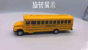 DIECAST Mainan Bus Sekolah SCHOOL BUS Koleksi Model Mainan Bis Anak Mobil Dekorasi Hadiah Pull Back Tarik Kembali