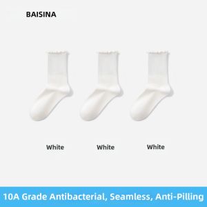 Baisina | Antibacterial Anti-Odor Cotton Socks Thin Pure Color