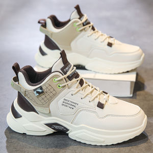 Mens Sporty Casual Shoes 2025 Autumn Trendy Brand Versatile Youth Student Running Thick Bottom Mid-Calf Dad Shoes