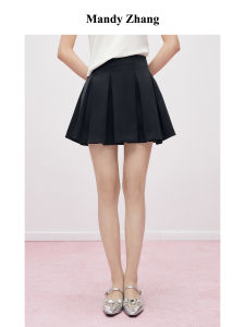 Elegant Black Pleated Mini Skirt