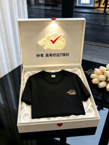 ZHUOCAN | Exam Lucky Design Black Mens T-shirt Short Sleeves