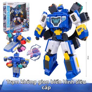 AULDEY | Đồ Chơi Xe Buýt Cơ Sở Nhỏ Biến Hình Siêu Cánh Tập Trung Khủng Long