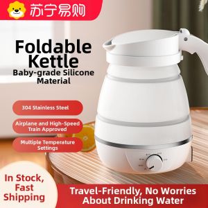 SOTHING | Portable Folding Electric Water Kettle Travel Mini Constant Temperature Home And Dormitory Use 0.6L Double Layer Stainless Steel