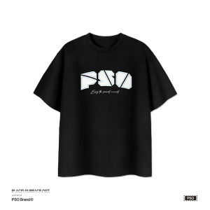 PSO Brand Quick Dry Cool Feeling Short Sleeve T-Shirt for Men And Women Couple Tops Cotton Polyester Blend Knitted Material