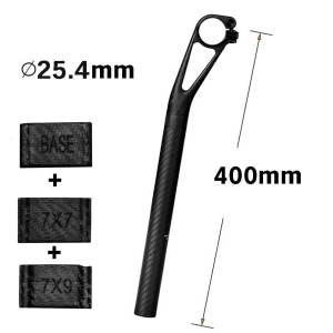 ELITA ONE Bicycle Carbon Seat Post Setback 5/25mm MTB/Road Seatpost 27.2/30.9/31.6/25.4mm Titanium Screws Light 150g