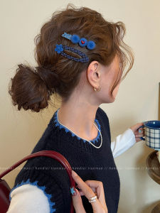 Sweet Plaid Flower Butterfly Knot Hair Clip Side Part Hairline Fringe Hair Clip Elegant Feel New 2025 Trendy Hair Accessories