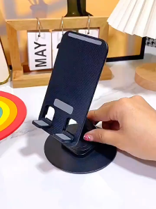 360° Metal Mobile Desktop Phone Tablet Holder Stand Adjustable Ultra Thin Foldable Desk Bracket For iPhone iPad Samsung