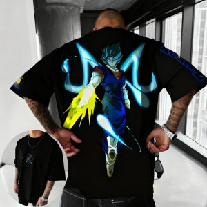 Bandai | 2026 New Summer Dragon Ball 40th Anniversary Magical Vegeta Printing 3D Flower Fashion Quick Drying T-shirt Street Wear Y2k