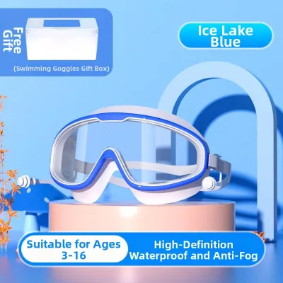 CAPEZIO | Waterproof Anti-fog Nose Bridge Attached HD Large Frame Swimming Goggles