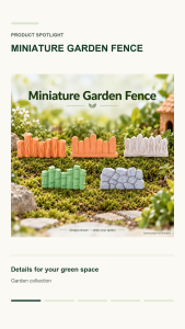 Mini Fence Stone Wall Bamboo Wood Fence Fairy Garden Terrarium Micro Landscape Bonsai Plant Pot DIY Decoration Ornament