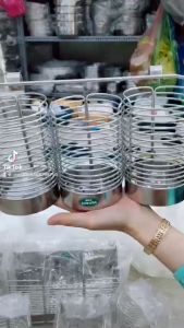 Ống đựng đũamuỗng treo tườngchất liệu inox cao cấp sử dụng bền vĩnh viễn