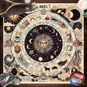 VIKAMA2/4PC แผนภูมิดาวลึกลับโต๊ะซันโทเท็มสิบสองราศีศึกษาแท่นบูชาโหราศาสตร์การ์ดไพ่ทาโรต์ตกแต่ง