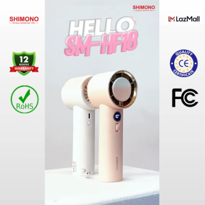 Quạt Cầm Tay Mini SHIMONO SM-HF18 Tốc độ gió 100 Màn Hình LED Pin 3000mAh Động Cơ High Speed Siêu Mát Freeship Toàn Quốc Bảo Hành 12 Tháng Chính Hãng