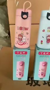 [3pcs Of Set]-Portable Cute Water Bottle Botol Air 300ml Water Bottle with Rope Botol Air Budak小容量水壶 / Water Glass Bottle