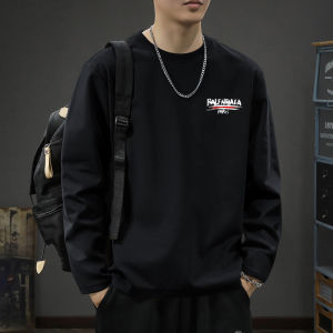 เสื้อสเวตเตอร์คอกลมแขนยาวผ้าฝ้ายสไตล์อเมริกันสำหรับผู้ชาย ทรงหลวม ระบายอากาศได้ดี แฟชั่นฤดูใบไม้ร่วง 2025