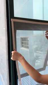 Big Size Insect Mosquito Net Window Mesh Removable Self Adhesive Window Screen Nylon Window Mesh with Magic Velcro Tape Anti Mosquito Window Net Household Simple Mosquito Window Gauze