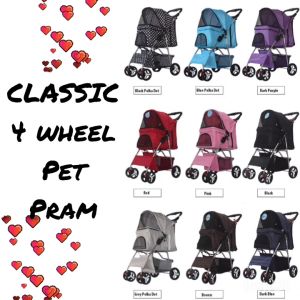 DDHouse Classic Design 4 Wheels Pet Pram Pet Stroller Economic Affortable dog strollers Cat strollers Foldable washable ligth weight