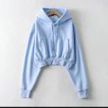 SWEATER CROP WANITA HOODIE JUMPPER. 