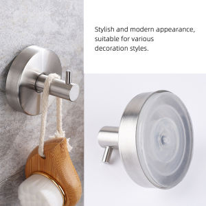 Stainless Steel Suction Cup Hooks Punch-free Wall Vacuum Suction Hook Waterproof Bathroom Robe Coat Towel Hangers Organizer Hook