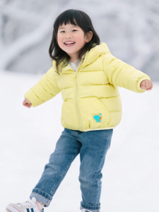 LJMOFA Hooded Coat for Kids 2-8 Yrs Cute Dinosaur Pattern Warmth Jacket for Kids