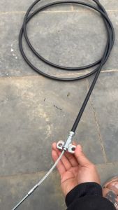 Dây cáp phanh tay dài 35m 1 đầu 2 tai 1 đầu ốc zac 24 lắp cho xe ô tô ben xe thùng các loại