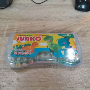 Crayon Murah 12 Warna Junko 12 Oil Pastel Krayon Non Toxic Motif Animasi Kartun Populer