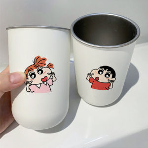 Kochava Cartoon Toothbrush Cup Holder Metal Bathroom Sink Toothpaste Toothbrush Storage Cup Couple Washing Cup High Aesthetic Value