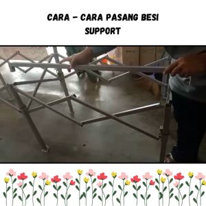 KAKI MEJA LIPAT SAIZ 8ftX2ft KAKI MEJA PASAR MALAM DAPAT SEKALI BESI SUPPORT