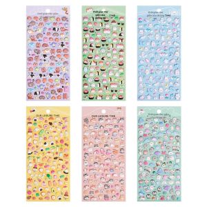 6 Miếng Dán Hình Động Vật Mini 3D Dễ Thương Phong Cách Kawaii Dùng Trang Trí Sổ Tay Làm Thủ Công Dán Vào Ốp Điện Thoại Thiết Kế Dễ Thương