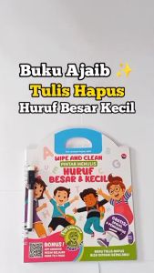 Buku Belajar Menulis - Wipe And Clean Book Pintar Menulis Huruf Besar dan Kecil