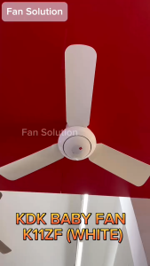 KDK K11ZF-GY (GREY) / K11ZF (WHITE) REMOTE CONTROL 3 BLADE 3 SPEED BABY CEILING FAN (SIRIM)