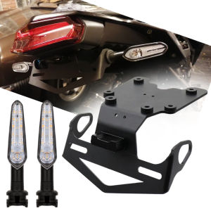 Moto Registration Plate Holder with LED Turn Light License Plate Bracket Tail Tidy Fender For Yamaha Tenere 700 XTZ07 2019-2025