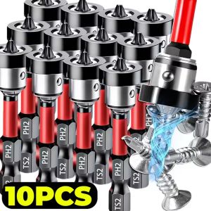 Dizoey 10Pcs 50mm Hex Shank Drywall Screw Setter Bit Gypsum Board Plasterboard Screws Locating Batch Head Magnetic Screwdriver Bits