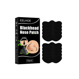 Eelhoe Blackhead Nose Patch Peel Nasal Strips Deep Cleansing Shrink Pore Facial Acne Shrink Pores Peel Stickers Face Cleaning Moisturizing Mask Skin Care Plaster Nose Black dots Pore Clean Strips（10pcs）
