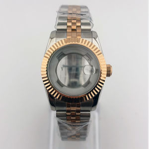 31mm Womens Datejust 316L Stainless Steel Sapphire Glass Case Cyclops Lens Suitable for NH05 Automatic Movement