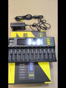 LiitoKala Lii-S12 12-Slot Battery Charger for 18650 21700 AA Batteries - Multi-Function Protection And Memory Effect Prevention