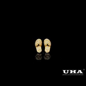 B1454 Bông tai dép đính đá baguette - Tặng kèm hộp cao cấp