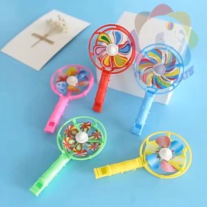 Đồ chơi thổi còi mini chong chóng quay cầm tay nhiều màu ngẫu nhiên làm quà tặng khen thưởng combo 3 cái