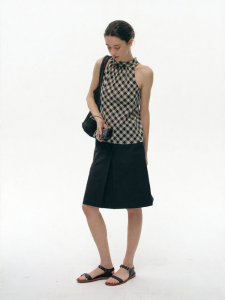 SHEITAOZI | Stylish Versatile Atmostpheric Plaid Strap Tank Top