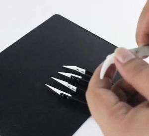 Precision Black Ceramic Tweezers Stainless Steel Curved Straight Tip Pointed Coil Heat Resistant Antistatic Ceramic Tweezers