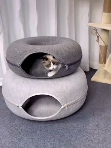 บ้านแมว ที่นอนแมว อุโมงค์แมว บ้านแมวโดนัท อุโมงค์แมว อุโมงค์โดนัท ของเล่นแมว ของเล่นสัตว์เลี้ยง