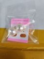 Fashionable Stainless Pearl Earrings, Different Sizes, 1 Pair. 