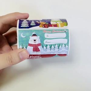 200-500pcs Merry Christmas Decorative Stickers for Presents Wrapping Christmas Gift Name Tag Stickers Snowman Festive Decor
